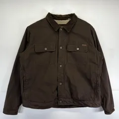古着 ウールリッチ WOOLRICH コットンジャケット 大きいサイズ 裏地ボア アウトドア ワンポイントロゴ 襟コーデュロイ 2XL  ブラウン メンズ