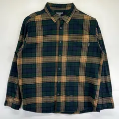 古着 エディー・バウアー Eddie Bauer 長袖シャツ 大きいサイズ チェック柄 ワンポイントロゴ アウトドア 2XL  ベージュ メンズ