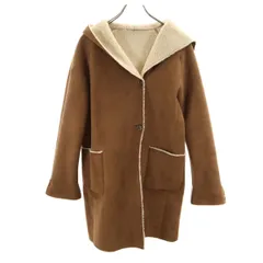 green label relaxing グリーンレーベルリラクシング フェイク ムートンコート 38 ブラウン リバーシブル ユナイテッドアローズ レディース 古着