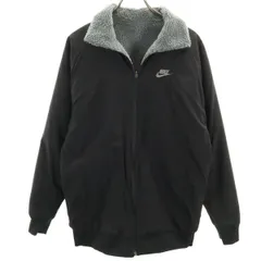 NIKE ナイキ ジップジャケット M ブラック 裏ボア リバーシブル メンズ 古着