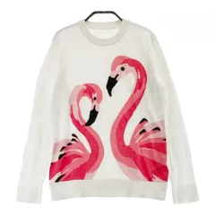 KATE SPADE ケイト スペード  コットン混 ニットセーター フラミンゴ ホワイト系  [240101525157] レディース