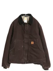 【お得なクーポン配布中!】 カーハート ディアボーン ジャケット メンズ M / 古着 ワーク ダック フルジップ 裏 ボア パイル フリース トラディショナル ブルゾン 廃盤