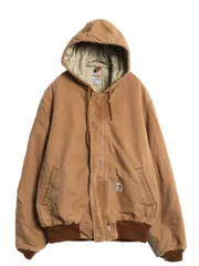 【お得なクーポン配布中!】 US企画 カーハート アクティブ ジャケット メンズ L / 古着 FR シリーズ ダック パーカー ブルゾン 中綿 キルティング ライナー フルジップ