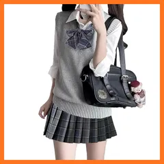 【新品】 [KALAOK] JK 女子高生 高校生 中学生 制服 スカ―ト スクールシャツ 学校 普段使い 春服 夏服 秋服 grey XL 1
