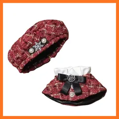 【新品】 S.T.S.G ぬいぐるみ 人形 服 着せ替え 可愛い 10cm対応 セット 帽子 ポンチョ ドレスアップ 推し (レッド) 1