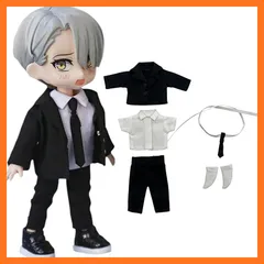 【新品】 AXLUCE-オビツ11-服-スーツセット-オビツドール-11cm-OB11 (ブラック) 0