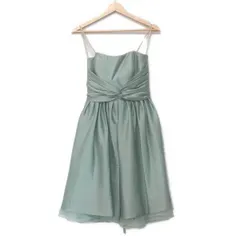 aimer(エメ) ドレス サイズ9 M レディース美品  - グリーン ベアトップドレス/ひざ丈