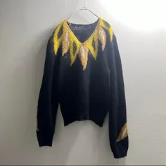 ヨーロッパ 80s 90s ヴィンテージ モヘアニット シャギー セーター 黒