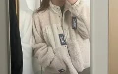 トミーヒルフィガー ボア フリース ジャケット アイボリー