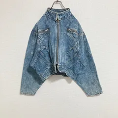 【短丈】E JAN デニムジャケット　y2k オリジナルデザイン　レディースM相当