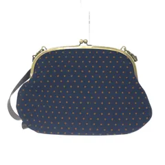 Ayanokoji アヤノコウジ がま口ショルダーバッグ  ドット柄/キャンバス    ネイビー レディース / 240001176998
