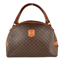 CELINE セリーヌ ハンドバッグ PVC ブラウン レディース マカダム柄【中古】【送料無料】