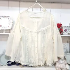 axes femme アイボリー レース ブラウス