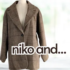USED niko and... ウーリーテックジャケットコート ブラウン Ｍサイズ レディース ニコアンド