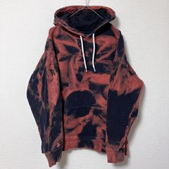 メンズ服タイダイ柄ブリーチ加工パーカーM 古着屋 リメイク 春秋冬物