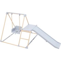 メーカー正規品 新品 野中製作所 ジャングルジム おりたたみロングスロープキッズパークF ベージュ ブランコ すべり台 鉄棒