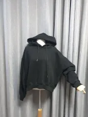 起毛ブラック フード付きTシャツ