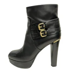 LOUIS VUITTON(ルイヴィトン) ショートブーツ 37 レディース - 黒 レザー