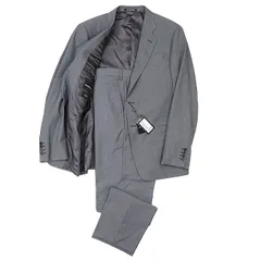 【極美品】Emporio Armani エンポリオ・アルマーニ スーツ 2018年製 G LINE ジャケット スラックス ストレッチ 2B テーラード ノッチドラペル テーパードシルエット セットアップ タグ・ボタン付属 メンズ 48 グレー ボスニア製