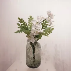 フラワーベース ガラス 造花付き 花瓶 花器 オブジェ 小物 雑貨 インテリア モダン 北欧