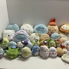 ◆ 【ジャンク品】 31点 まとめ商品 すみっコぐらしぬいぐるみ マスコット他 おばけ ざっそう とかげ しろくま ねこ ぺんぎん？など 現状品 7.2kg