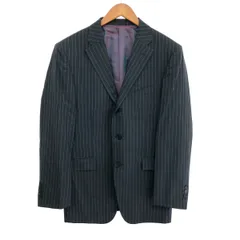 BURBERRY BLACK LABEL バーバリーブラックレーベル 3Bテーラードジャケット 96-84-175 ストライプ/裏地ノバチェック    ブラック メンズ / 241005006831
