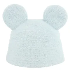 【新品】ディズニーランド ミッキーマウス ニット帽子 ふわふわニットキャップ 東京ディズニーリゾート限定 [ブルー]