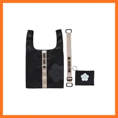 【新品】 [マリークワント] 3WAY エコバッグ (ブラック/ストラップ付き/ケース付) 折り畳み コンパクト ショルダー レディース サブ 000783-0001-02 1