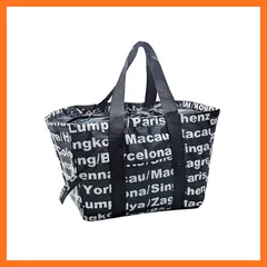 【新品】 [MIKA&MAYA] エコバッグ 保冷 保温 大きいサイズ バッグ (英字) 0