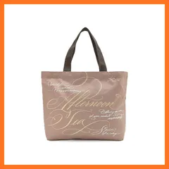 【新品】 [ アフタヌーンティー リビング ] AfternoonTea LIVING エコバッグ・買い物バッグ HP85 スリットポケット付きロゴバッグS/ヴェロニカ・ハリム ピンク 1