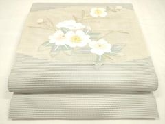 夏の名古屋帯：美品：ほおずき：生成り色：正絹絽：S-11 - メルカリ