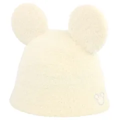 【新品】ディズニーランド ミッキーマウス ニット帽子 ふわふわニットキャップ 東京ディズニーリゾート限定 [ホワイト]