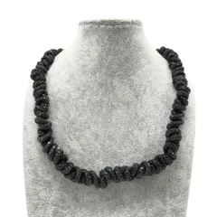 N゜21 ヌメロ ヴェントゥーノ  ツイストリンク ネックレス ラインストーン ブラック系  [240101524352]