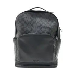 COACH コーチ F38755 グラハム リュック バックパック シグネチャー柄 ブラック系  [240101525071]