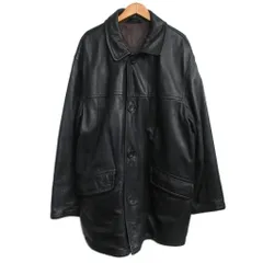 【中古】ヒューゴボス HUGO BOSS 90s オールレザー カーコート レザージャケット 中綿 ヴィンテージ 38 黒 ブラック ヒューゴボス HUGO BOSS 90s オールレザー カーコート レザー