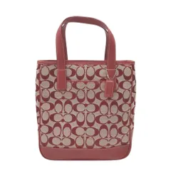 COACH コーチ 6092 トートバッグ シグネチャー レッド系  [240101528062]