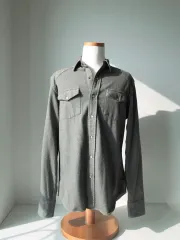 RRL(ダブルアールエル) フランネル コンチョ ウェスタン シャツ M