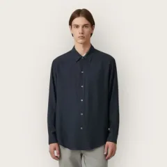 100 105/ TIME HOMME 24SS シアサッカー レーヨン シャツ