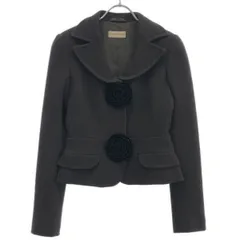 EMPORIO ARMANI エンポリオアルマーニ 2005 ビッグブローチジャケット W2G11T ブラウン 38のサムネイル