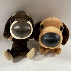 Rare THE DOG Plush Toys (Set of 2) Dachshunds, Retro Style, Current Condition, 0.2kg
