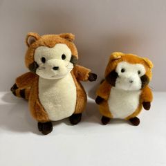 Rare Rascal the Raccoon Plush Toys (2-Piece Set) World Masterpiece Theater Sun-Like Retro As-Is 0.2kg