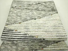 平和屋着物●西陣　大文字屋庄兵衛　両面　六通柄袋帯　霞文　金銀糸　正絹　逸品　DABA1236ps