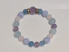 パワーストーン　天然石　ブレスレット　ラベンダーアメジスト他　15cm　No.324