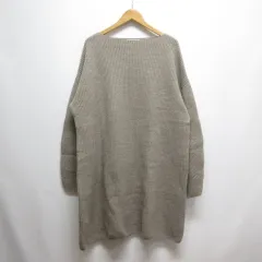 スローブ イエナ SLOBE IENA ウール100% ニット ワンピース グレージュ 長袖 ボートネック