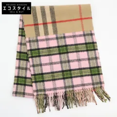 BURBERRYバーバリー マフラー カシミヤ ピンク ロゴ刺繍✨美品✨希少✨ 希少色 BURBERRY バーバリー ノバチェック カシミヤ マフラー ピンク