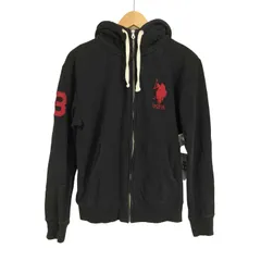 ユーエスポロアッスン U.S.POLO ASSN ポニー刺繍 裏起毛 ジップアップパーカー レディース import：M 