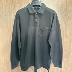 BURBERRY LONDON バーバリー 長袖ポロシャツ ブラック Lサイズ 日本製 ビンテージ 古着 251211Y8-19KC