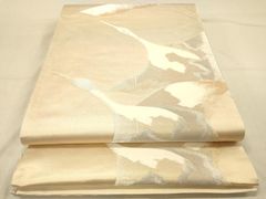 A◇着物くつろぎ 夏物 幾何学模様 銀糸 薄紫 六通 正絹 薄物 絽 紗 京