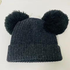 【新品】ディズニーランド ミッキーマウス ニット帽子 ポンポンキャップ 東京ディズニーリゾート限定