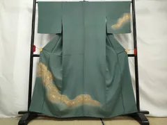 平和屋着物■訪問着　刺繍　螺鈿　御所車葡萄花文　暈し染め　金彩　鈴乃屋扱い　正絹　逸品　AABD4901gw